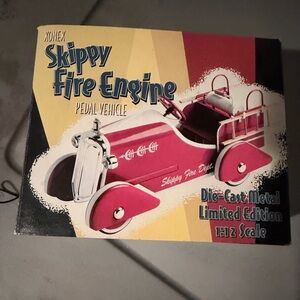 Fire Engine Pedal Vehicle Vintage  - Vibrant Red